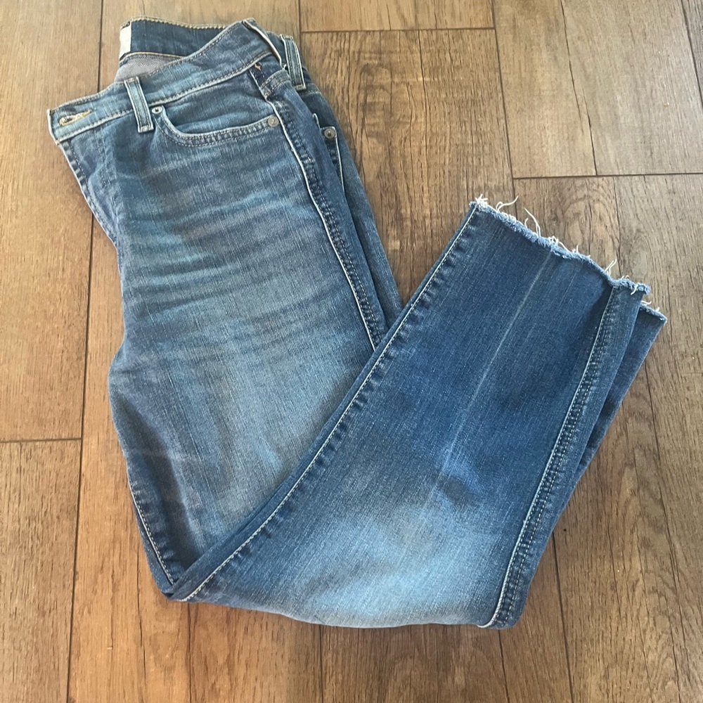 7 For All Mankind womens High-waisted Cropped Straight in Garden Party